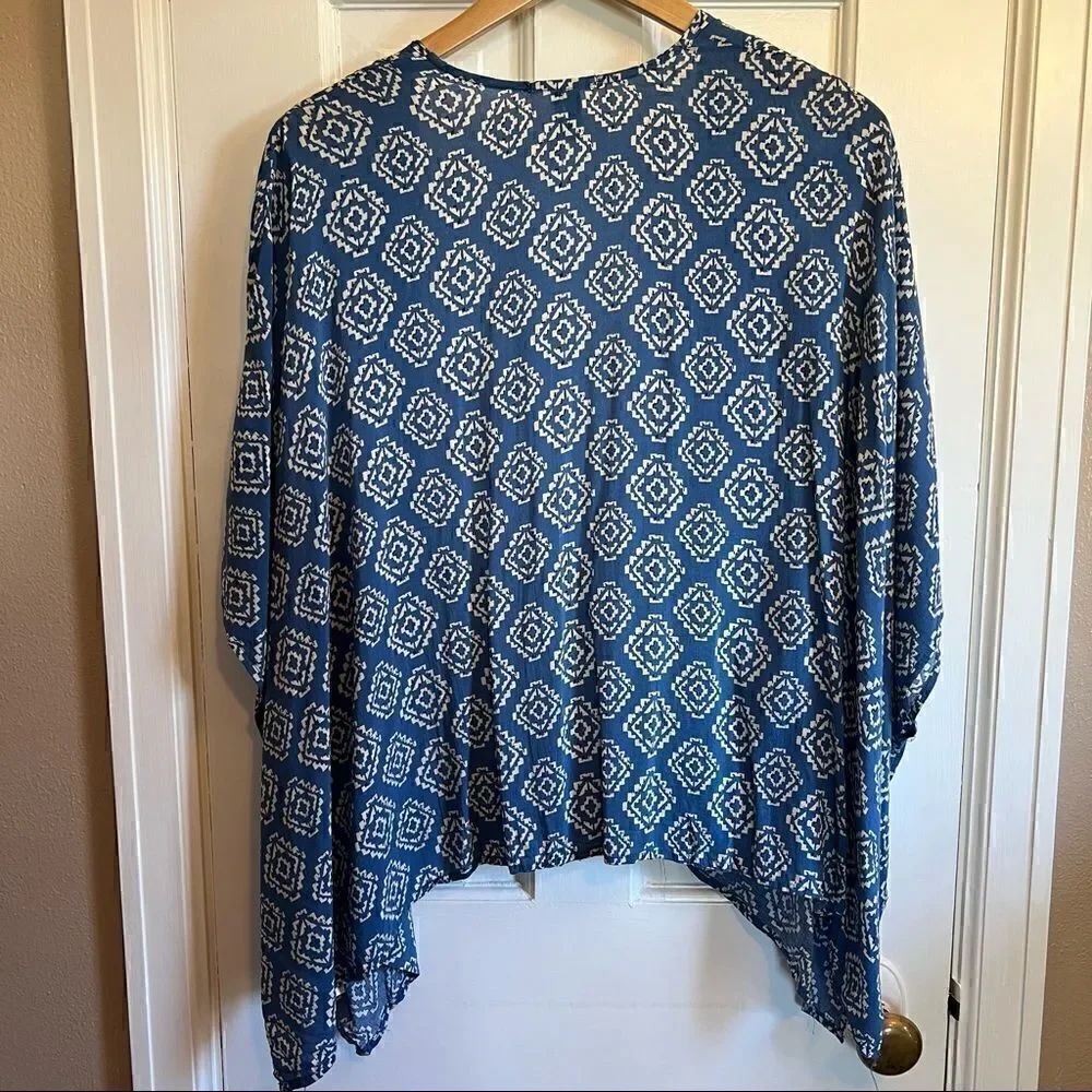 Forever 21 patterned blue cardigan - Picture 2 of 6